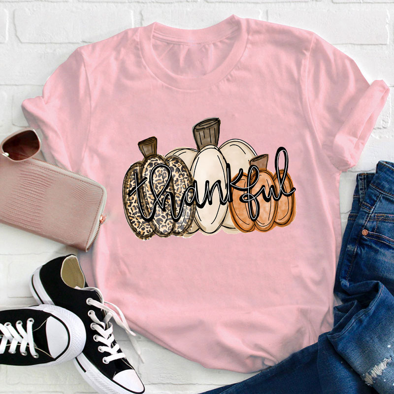 Thankful Pumpkins Teacher T-Shirt