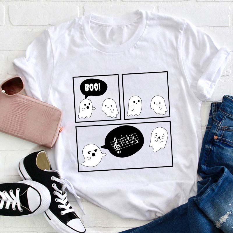 Cute Ghosts Boo Teacher T-Shirt