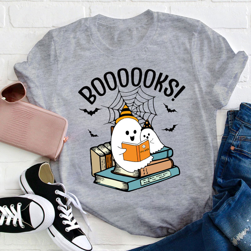 Halloween Boooooks Teacher T-Shirt