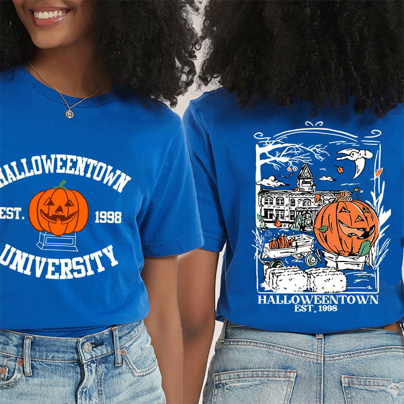 Halloween Town University Teacher Two Sided T-Shirt