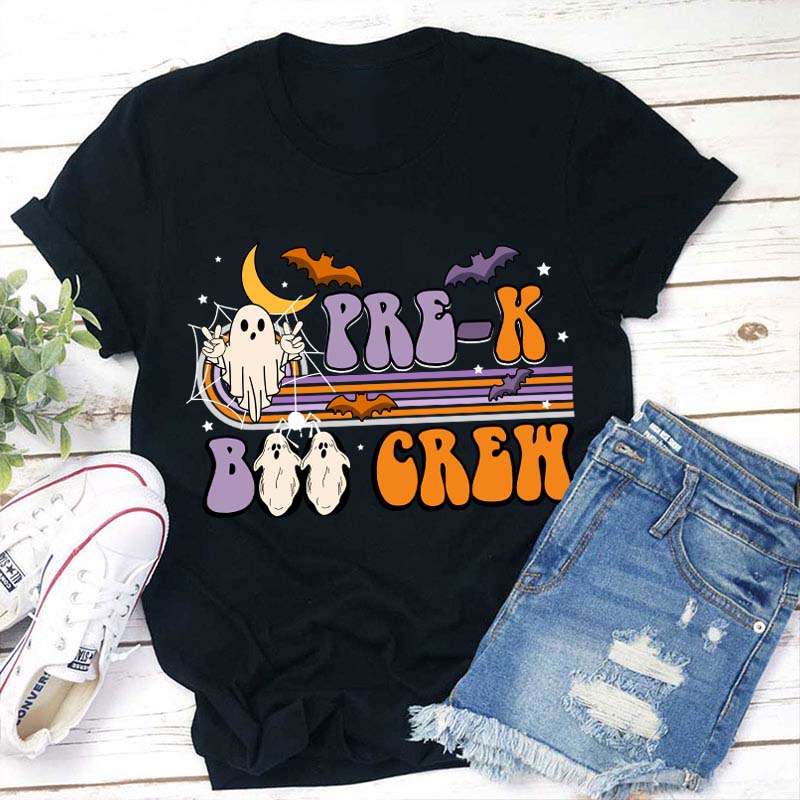 Personalized Grade Boo Crew Teacher T-Shirt