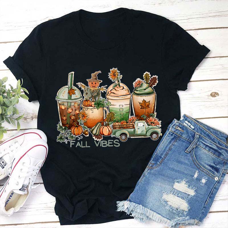 Fall Vibes Teacher T-Shirt