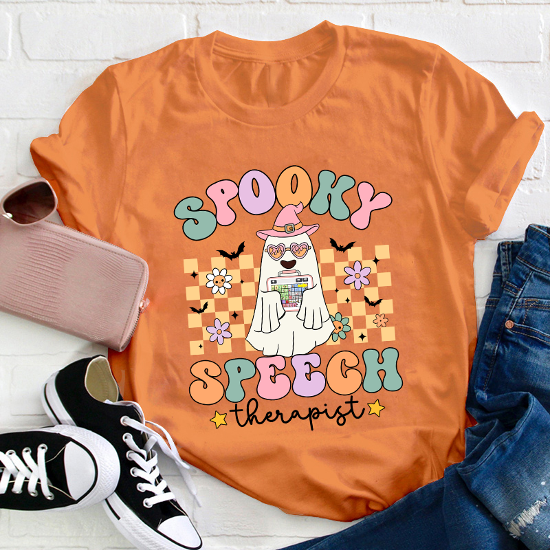 Spooky Speech Therapist Teacher T-Shirt