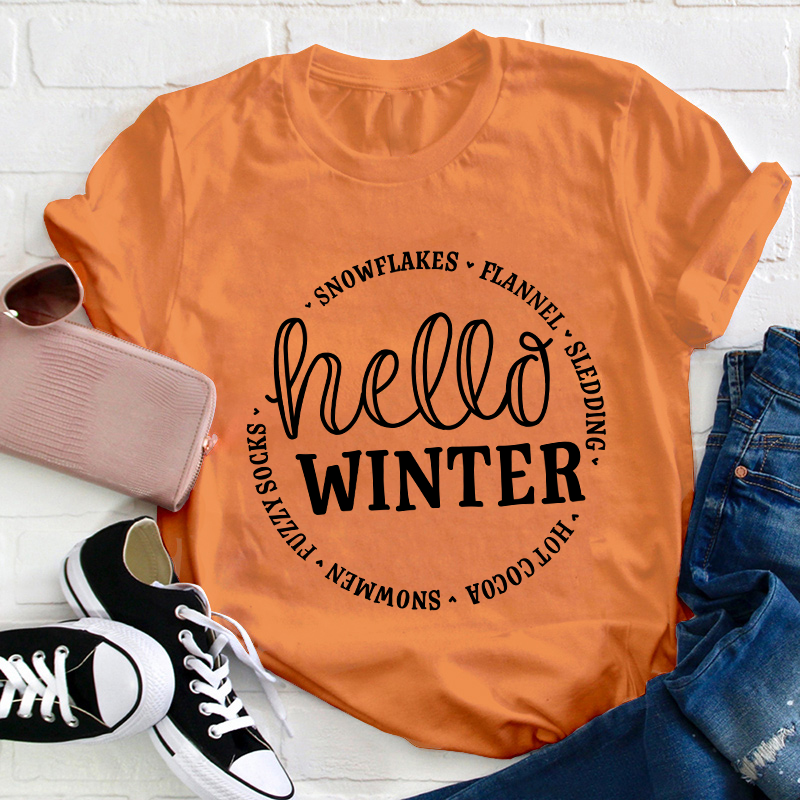 Hello Winter Teacher T-Shirt