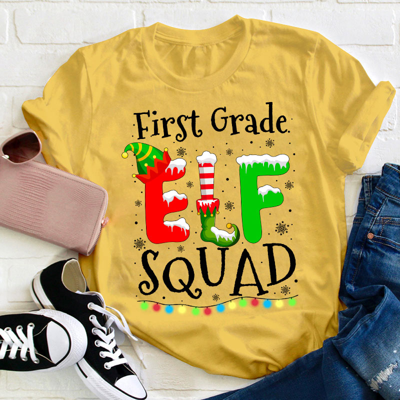 Personalized Elf Squad Teacher T-Shirt