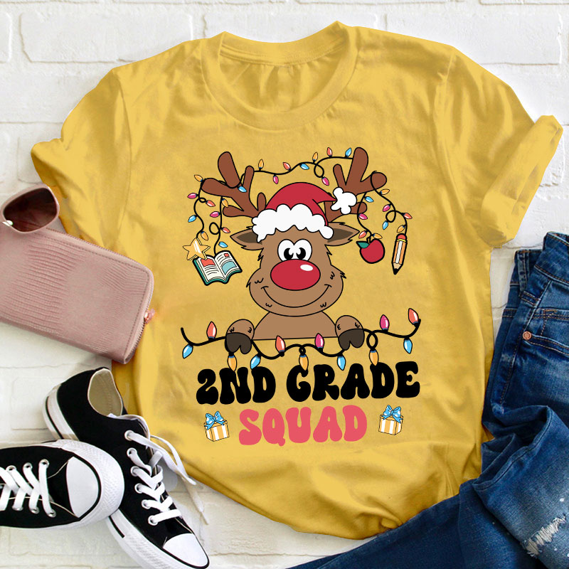Personalized Grade Elk Squad Teacher T-Shirt