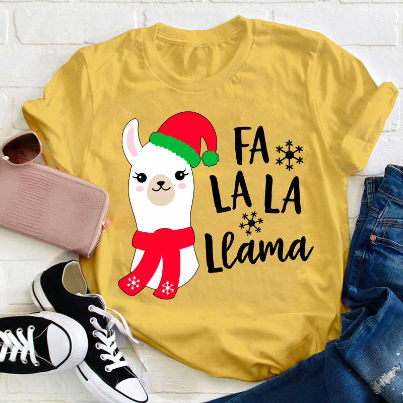 Fa La La Llama Teacher T-Shirt