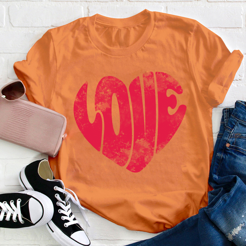 Love Heart Teacher T-Shirt