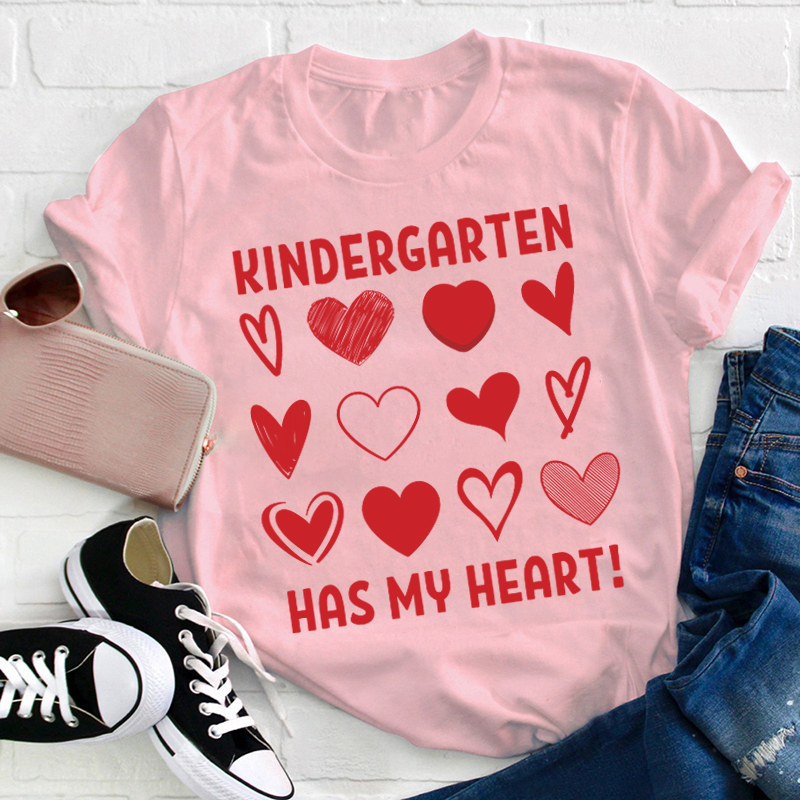 Personalized Grade Has My Heart Teacher T-Shirt