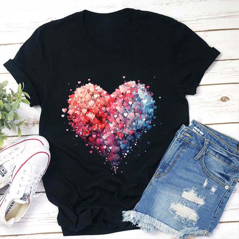 Bubble Heart Teacher T-Shirt