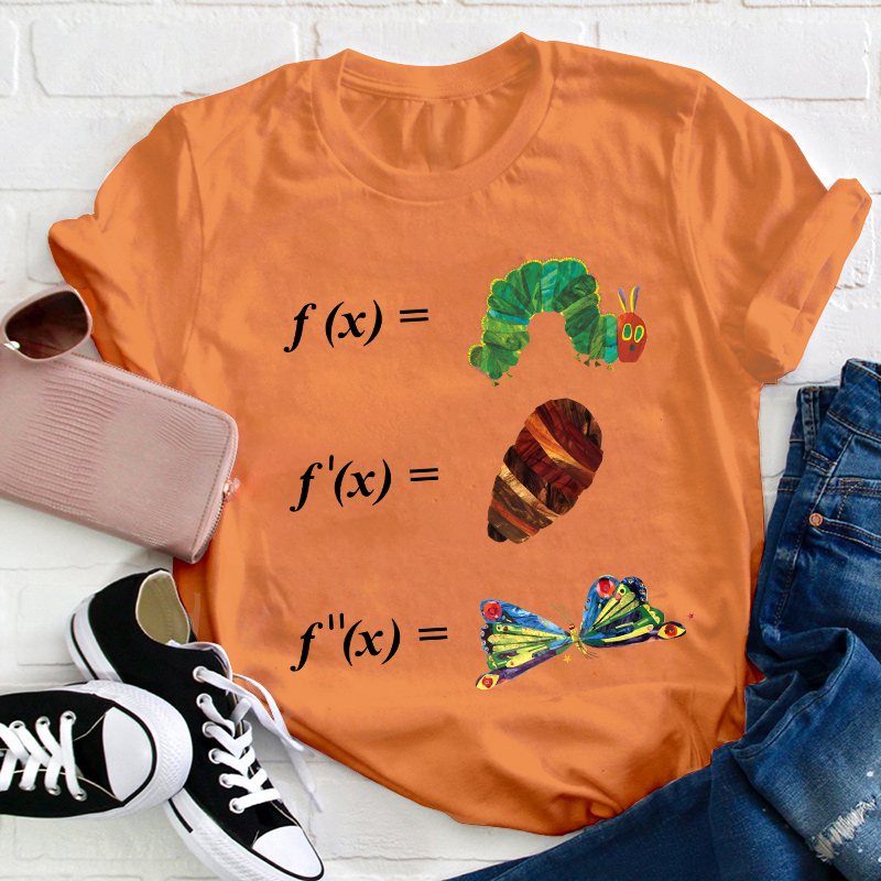 Math and Caterpillar Teacher T-Shirt
