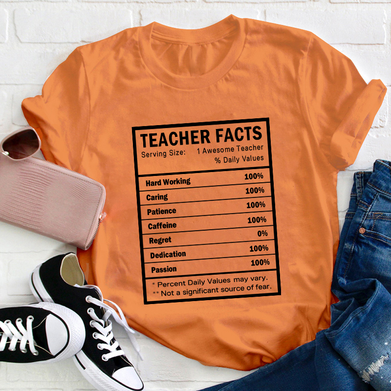 Teacher Facts Teacher T-Shirt