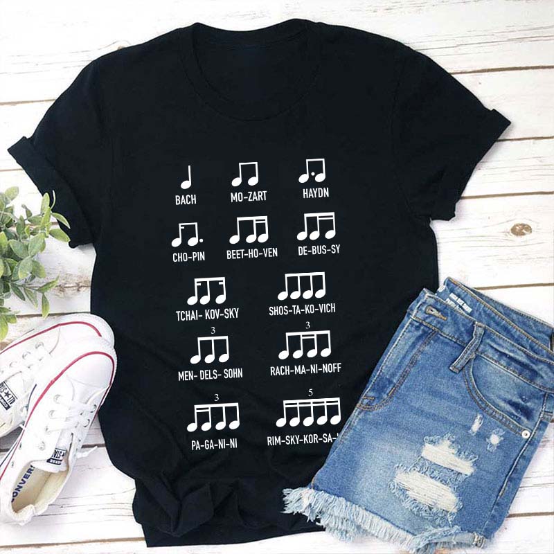 Composer Rhythm Music Teacher T-Shirt