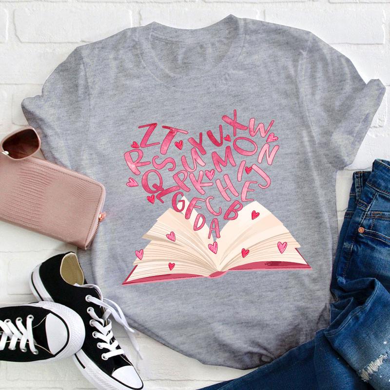 Love In Book Teacher T-Shirt