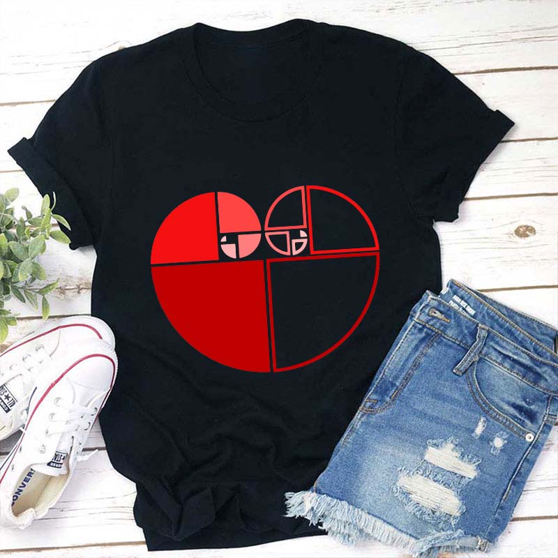 Geometric Love Teacher T-Shirt