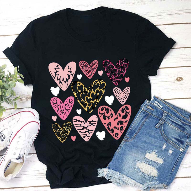 All Kind Of Hearts Teacher T-Shirt