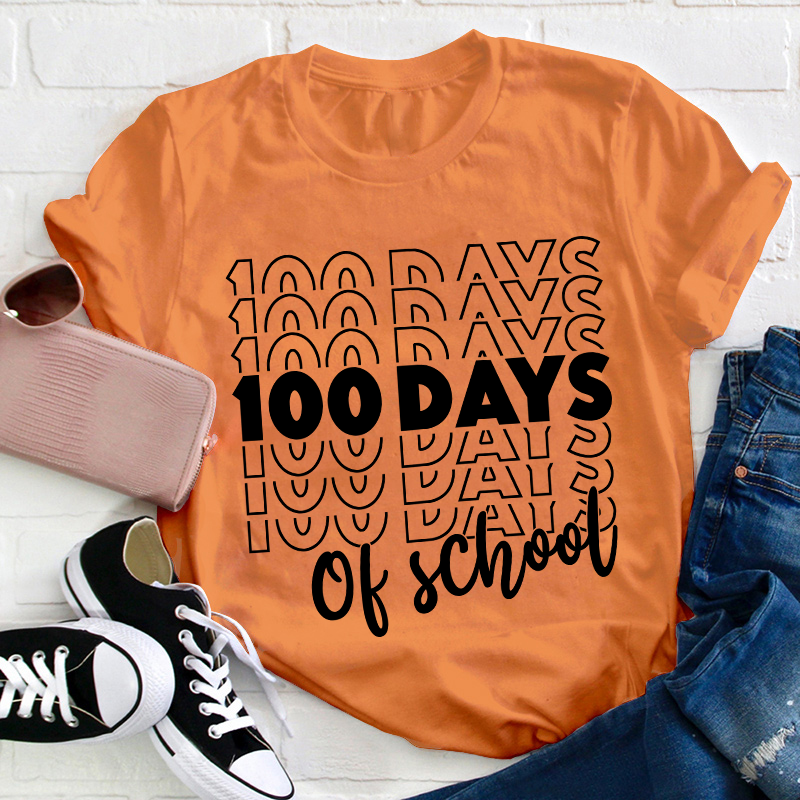 100 Days Of School Teacher T-Shirt