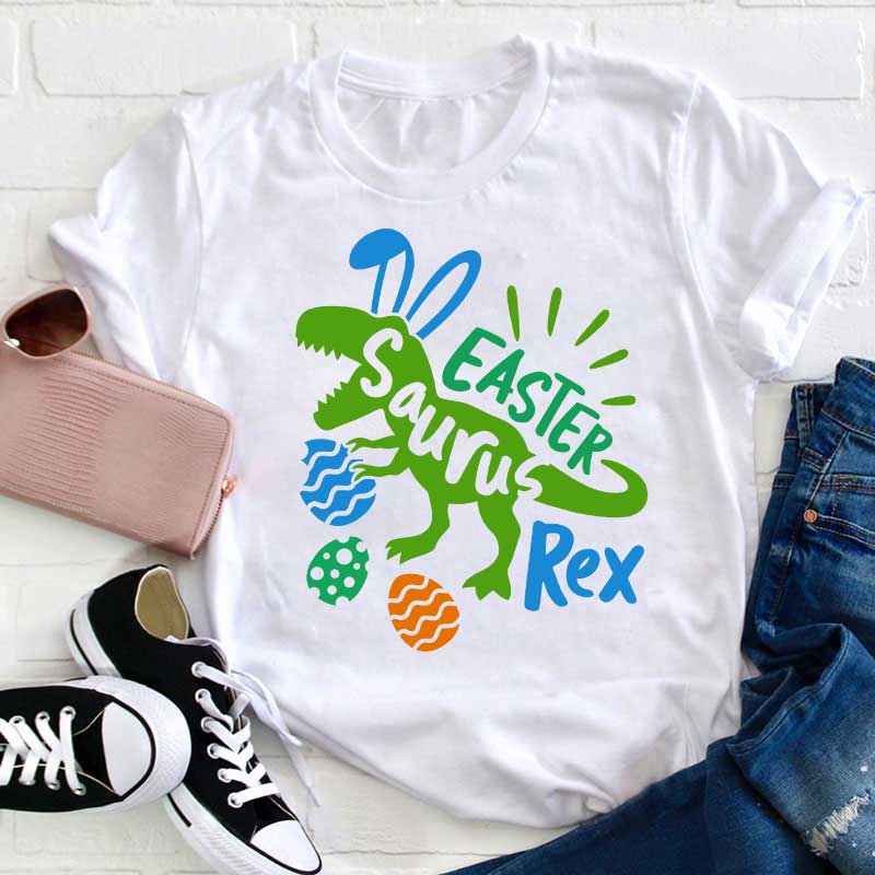 Easter Saurus Rex Teacher T-Shirt