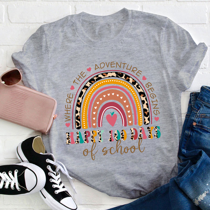 Happy 100 Days Of Shool Teacher T-Shirt