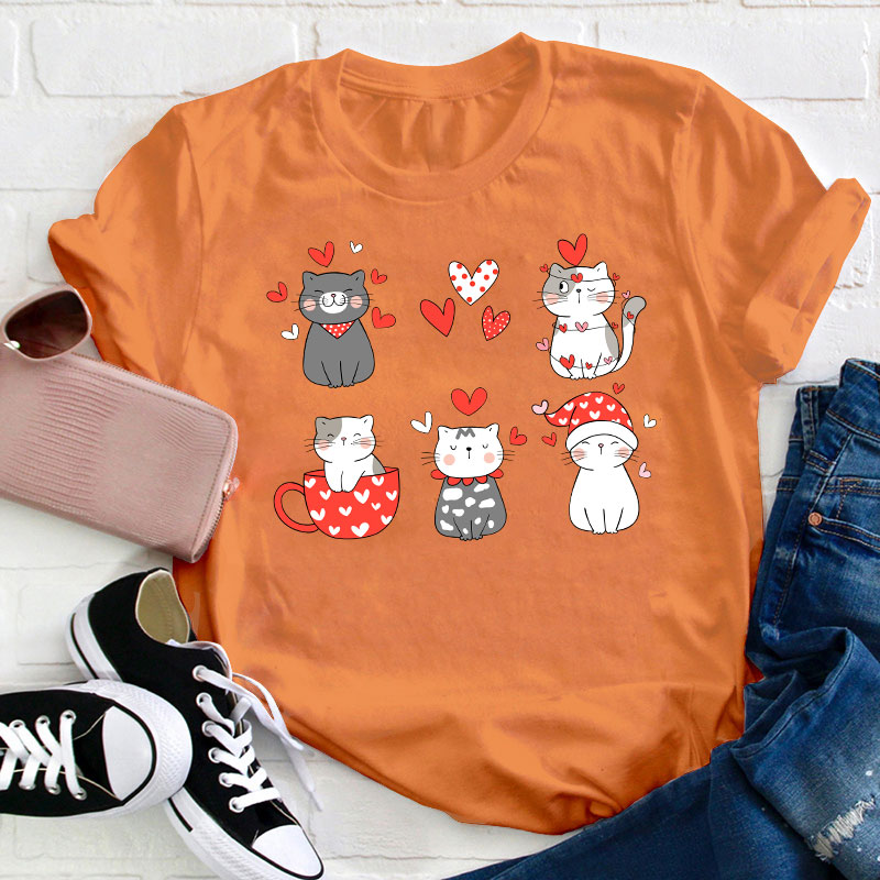 Lovely Cats Teacher T-Shirt