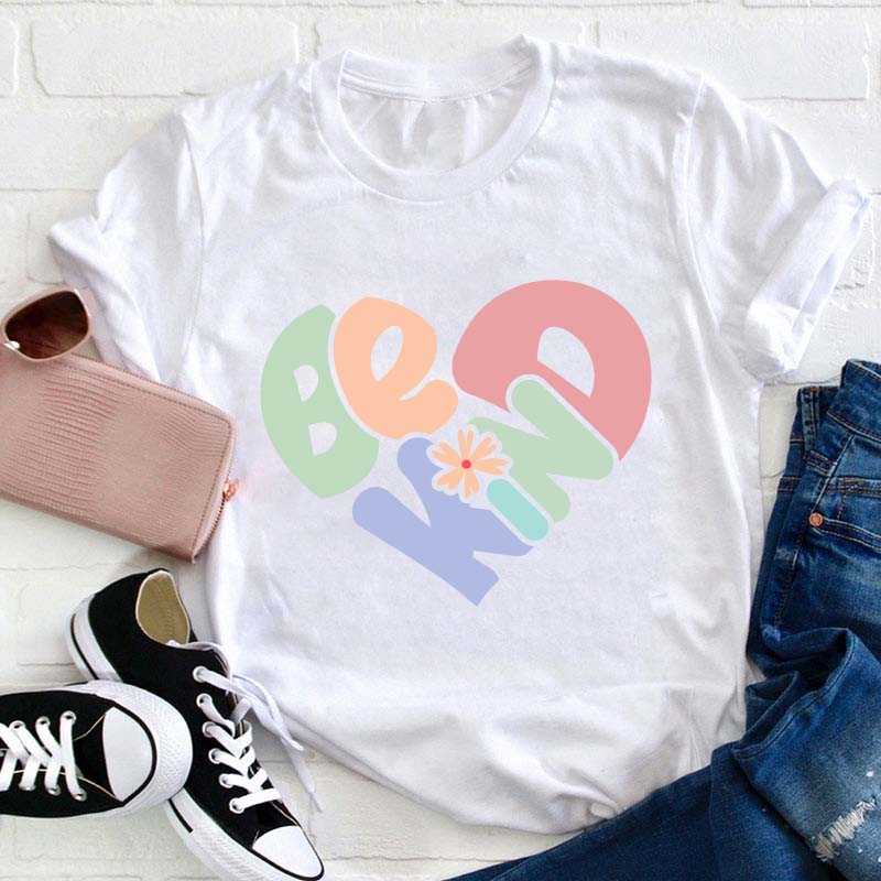 Be Kind Heart Teacher T-Shirt