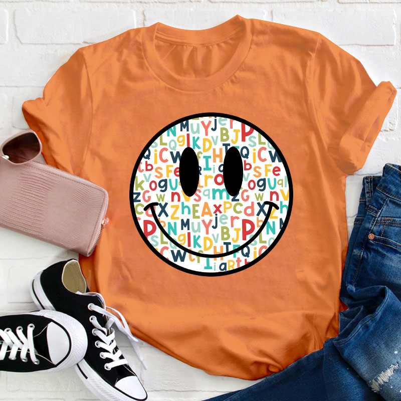 Abc Smiley Face Teacher T-Shirt
