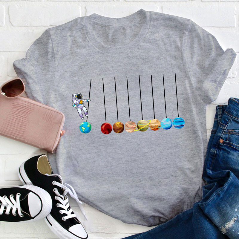 Funny Planets Planetary System Solar Teacher T-Shirt