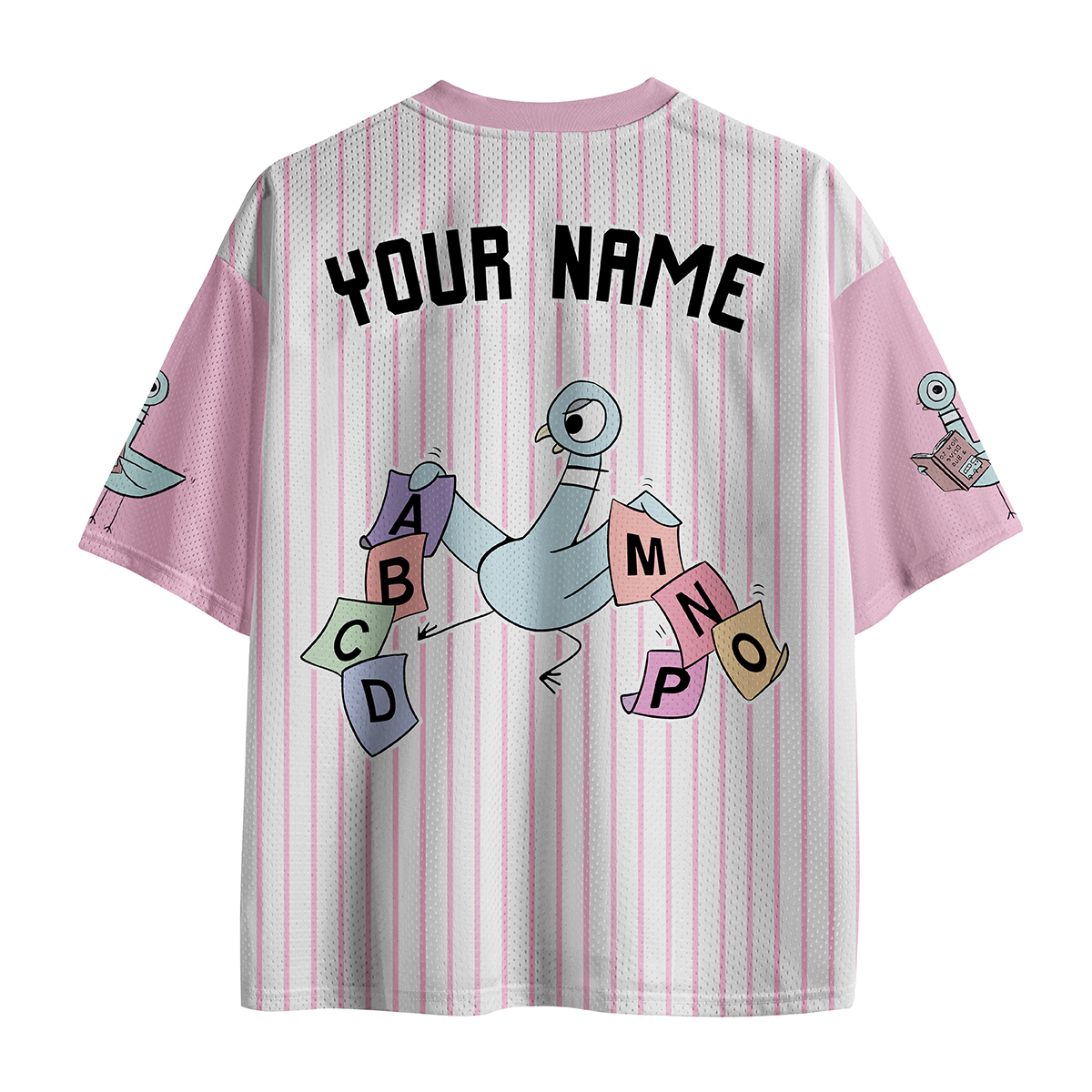 Personalized Grade And Name Cute Pigeon Teacher Mesh Jersey
