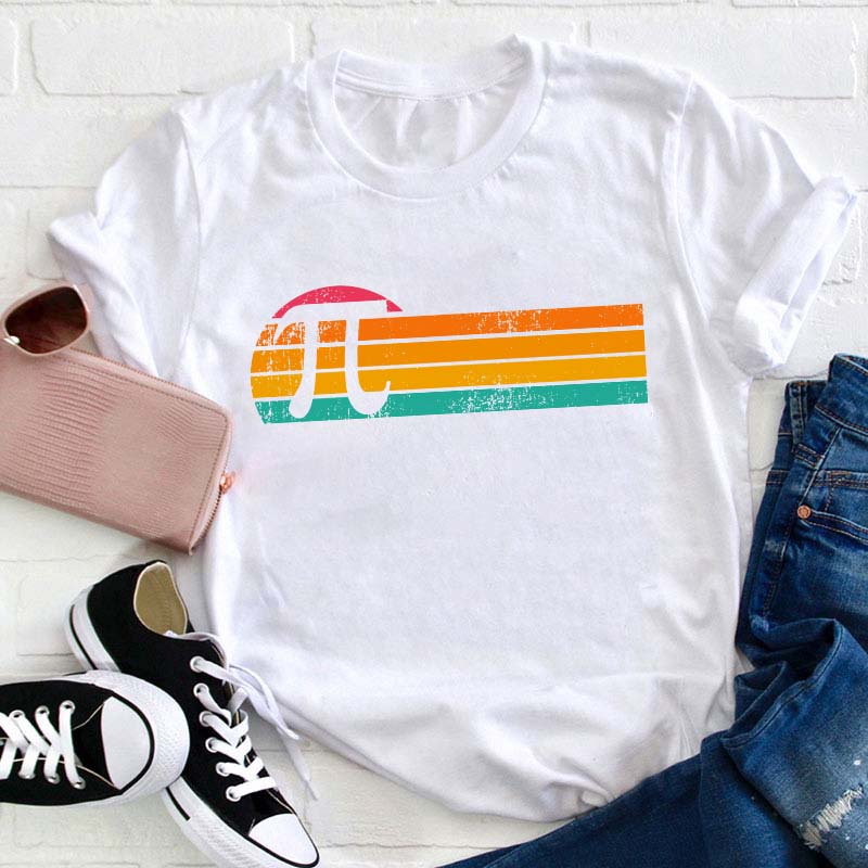 Retro Pi Teacher T-Shirt