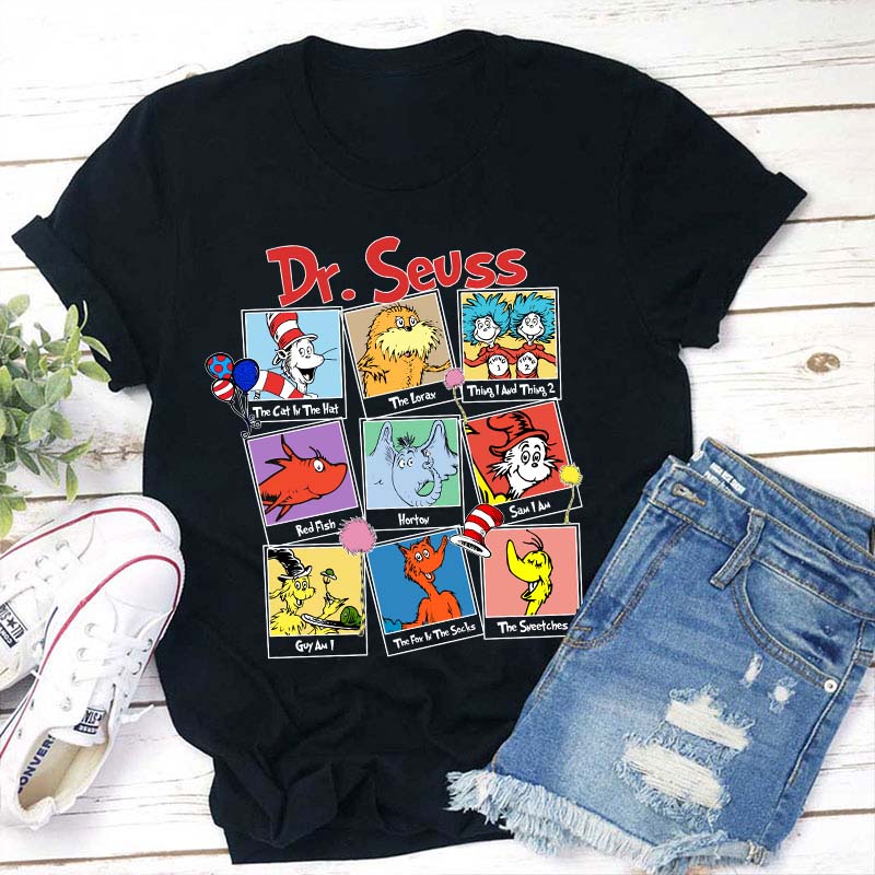 Cartoon Characters Teacher T-Shirt