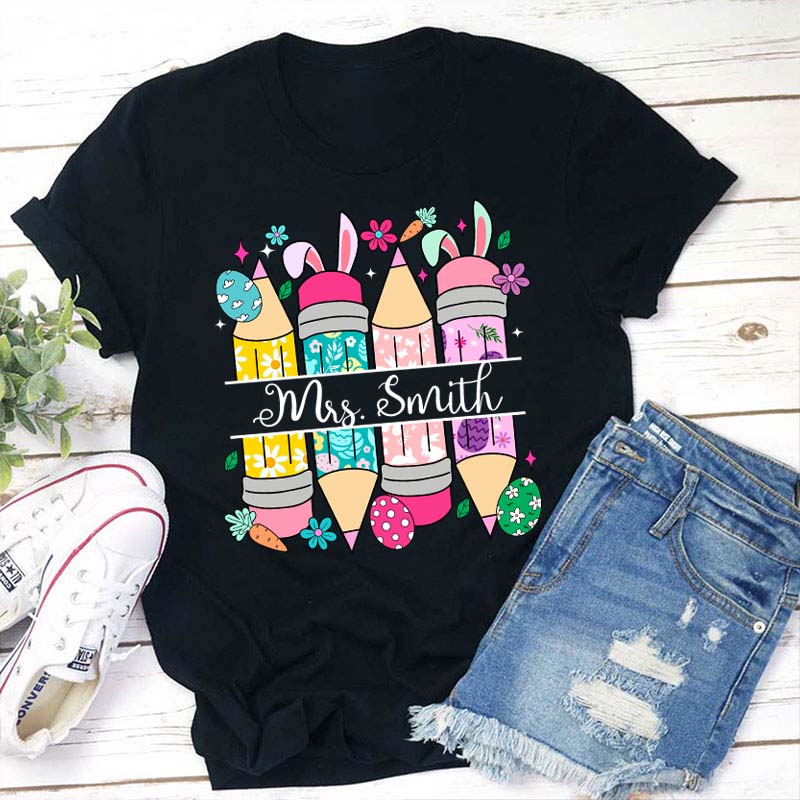 Personalized Easter Name Teacher T-Shirt