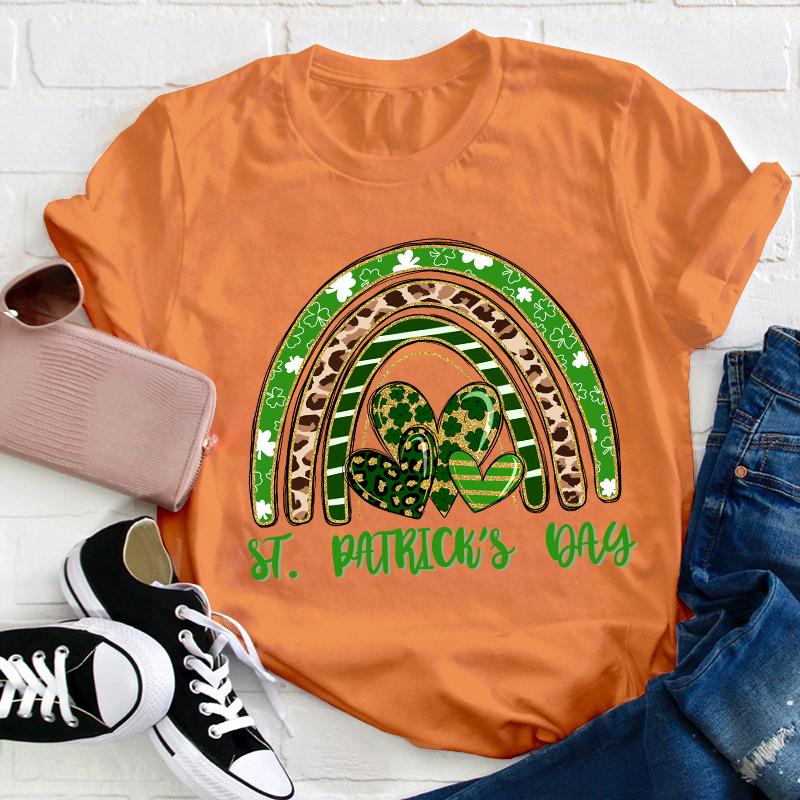 St Patrick's Day Rainbow Teacher T-Shirt