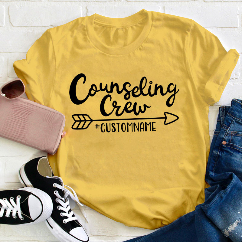 Personalized Counseling Crew Teacher T-Shirt