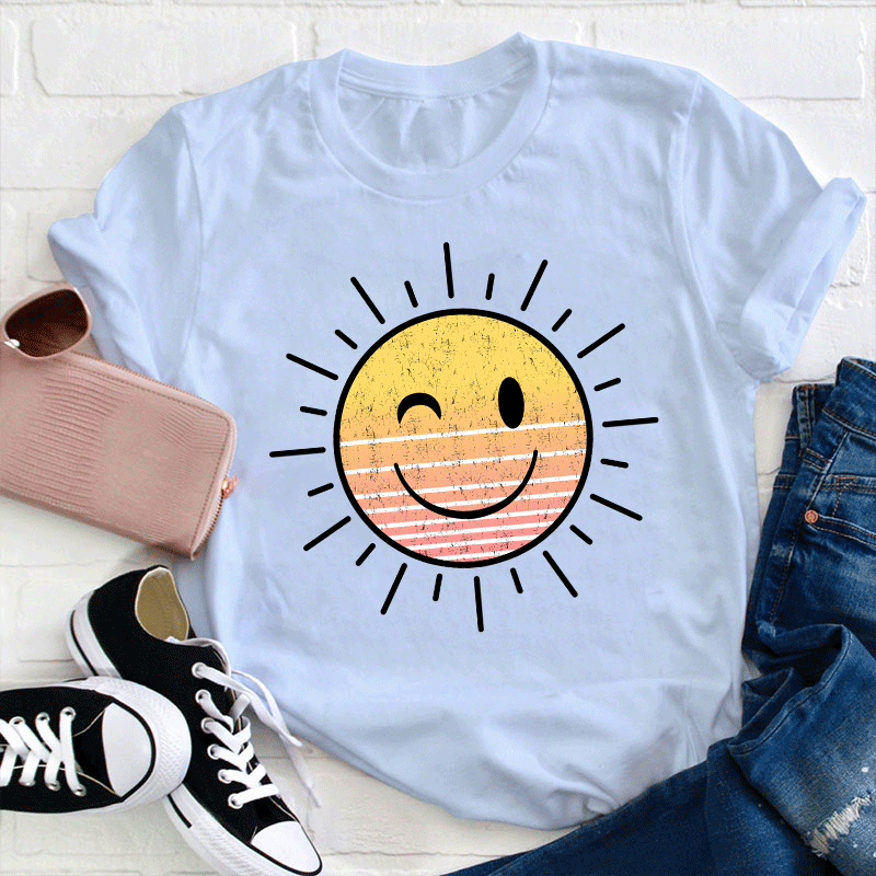 Sunshine Smiley Face Teacher T-Shirt