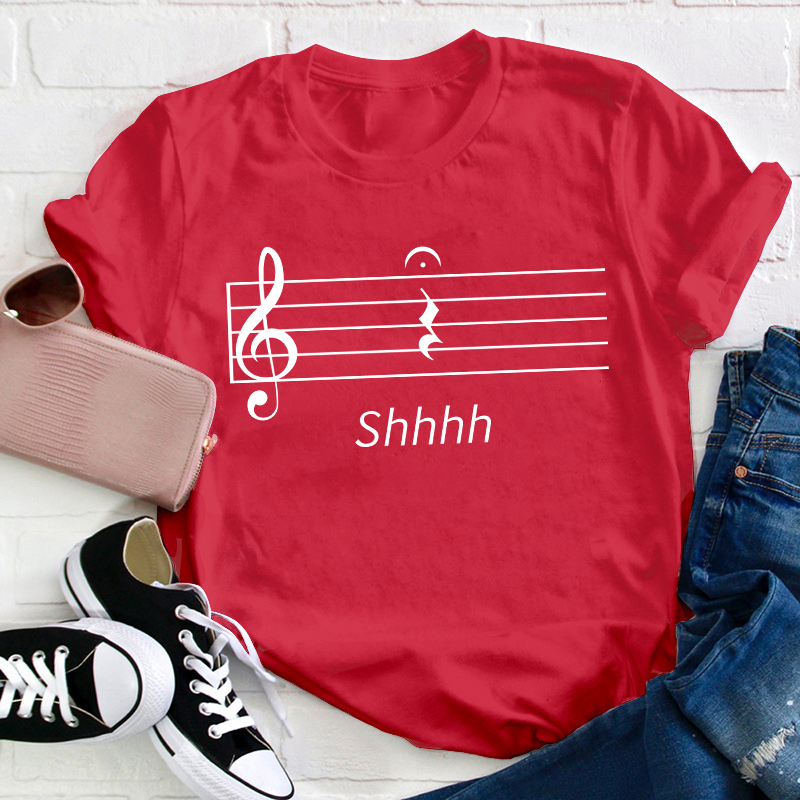 Music Quarter Rest Shh Teacher T-Shirt