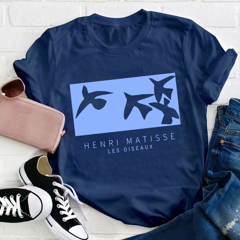 Les Oiseaux Henri Matisse Painting Teacher T-Shirt