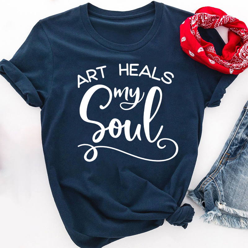 Art Heals My Soul Teacher T-Shirt