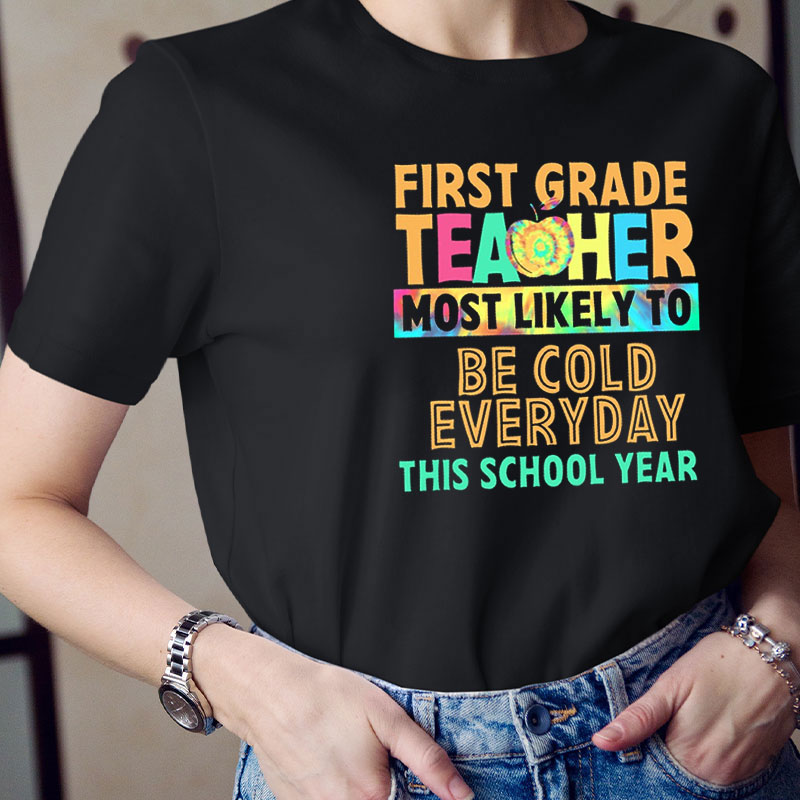 Personalized Most Likely To Drink Coffee Every Morning This School Year Teacher T-Shirt