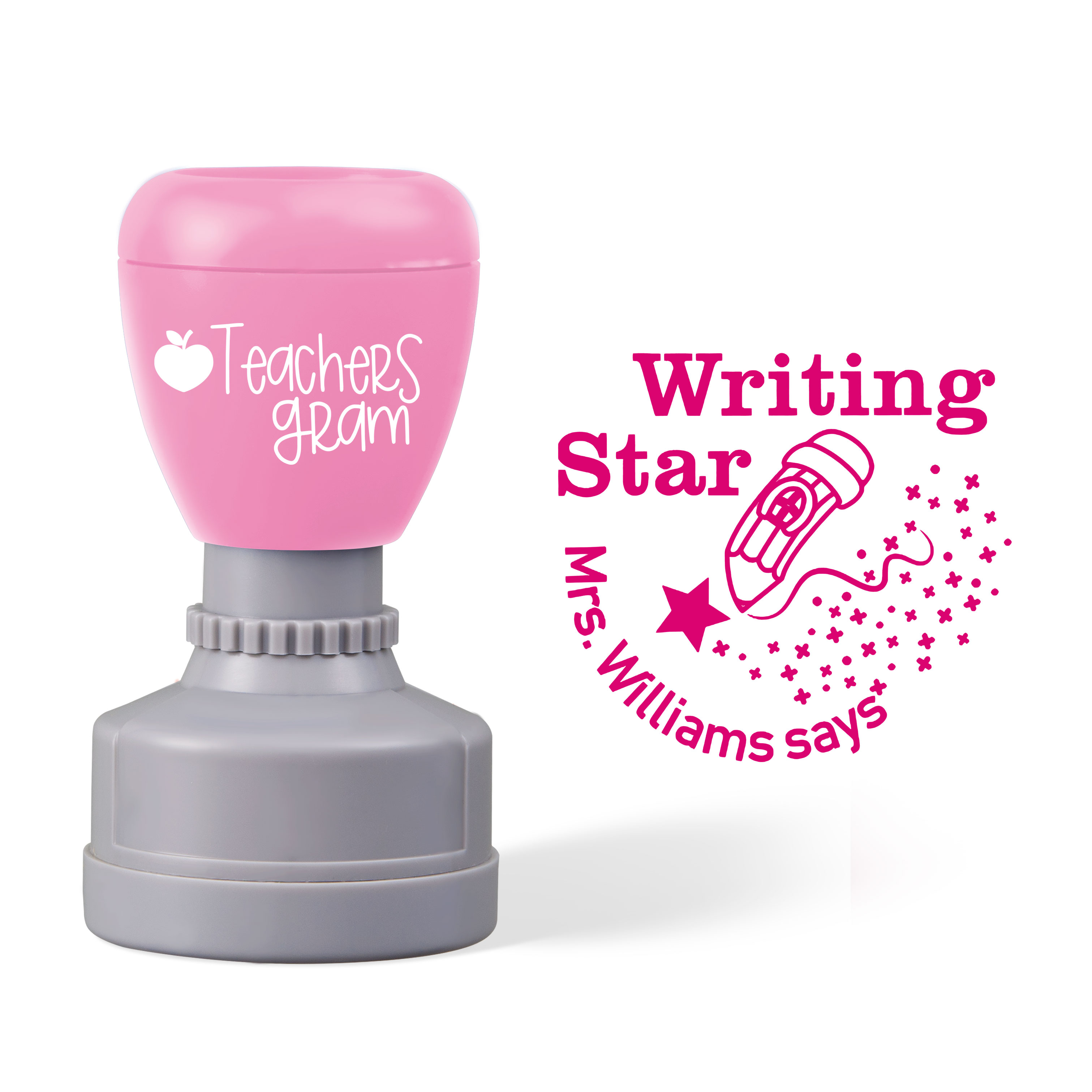 Personalized Name Writing Star Teacher Stamp
