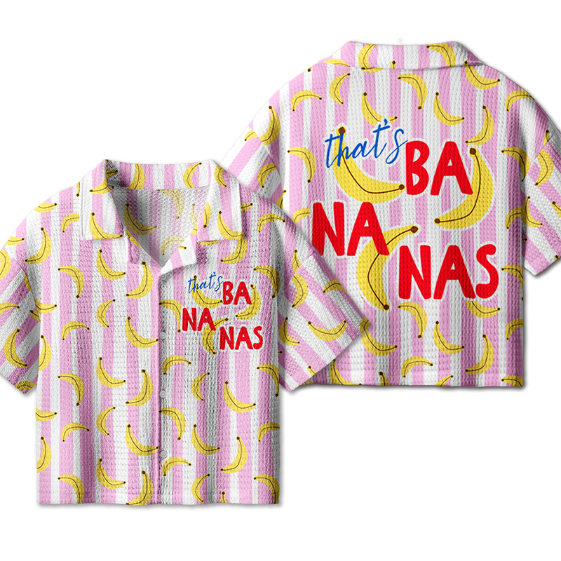 That's Bananas Teacher Crochet Crop Camp Shirt