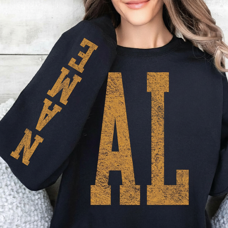 Personalized Game Day School Team Teacher Sleeve Print Sweatshirt