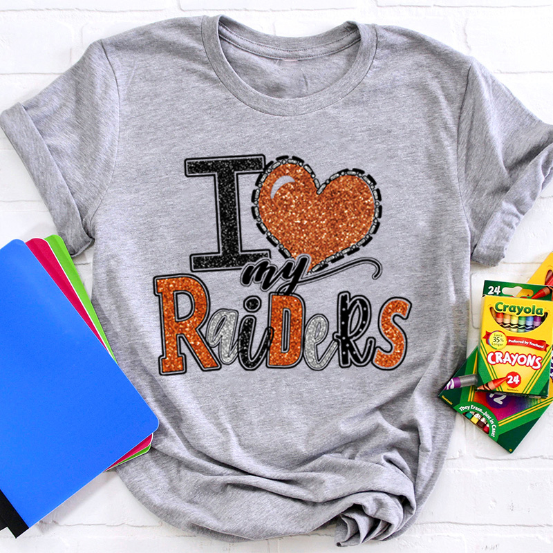 Personalized I Love My Team Team Spirit Teacher T-Shirt