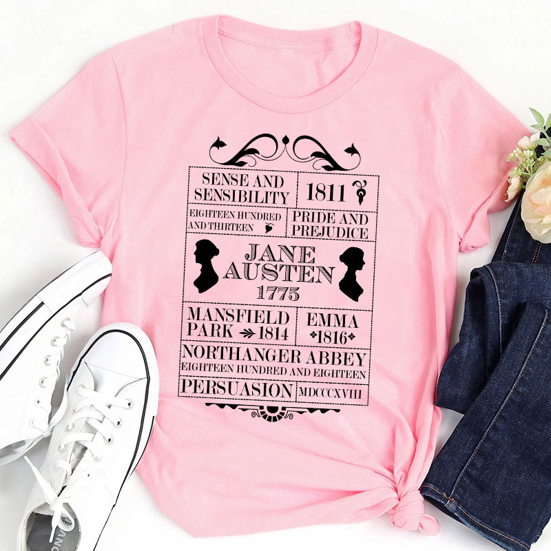 Sense And Sensibility Pride And Prejudice Teacher T-Shirt