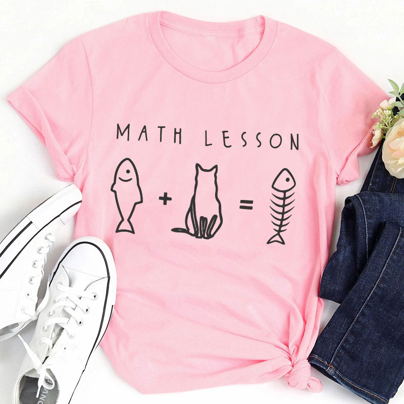 Math Lesson Kitty Algebra Teacher T-Shirt