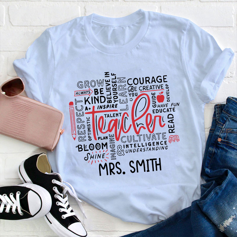 Personalized What Makes A Teacher Great Teacher T-Shirt