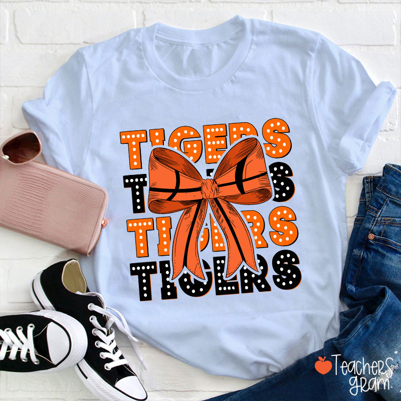 Personalized School Sport Bow Tie Teacher T-Shirt