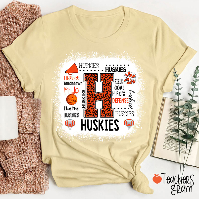 Personalized Team Typography Mascot Teacher T-Shirt