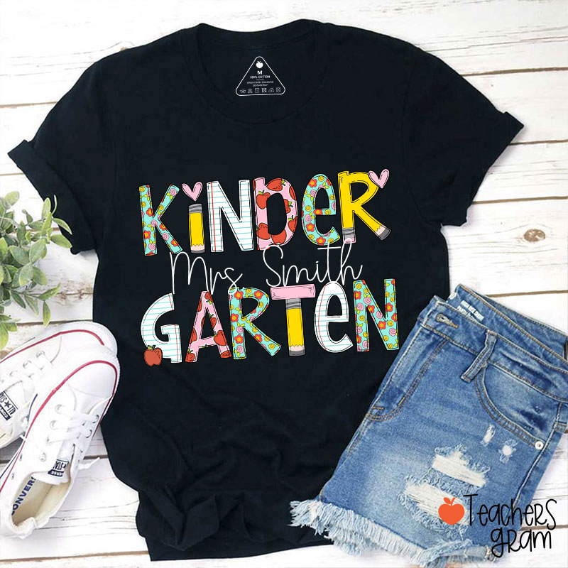 Personalized Natural Flowers Grade Teacher T-Shirt