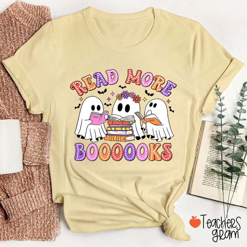 Read More Boooooks Ghost Halloween Teacher T-Shirt