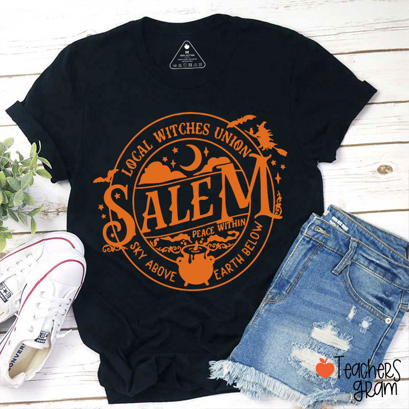 Local Witches Union Salem Halloween Teacher T-Shirt